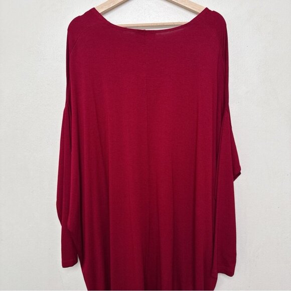 Bryn Walker Womens Small Oversized Asymmetrical Vneck Pocket Tunic Dress - Picture 12 of 14